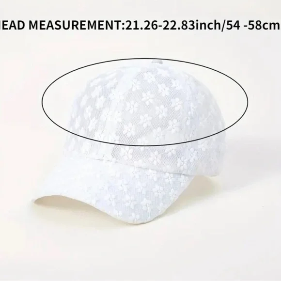 Boho White Lace Sun Hat - Picture 4 of 4